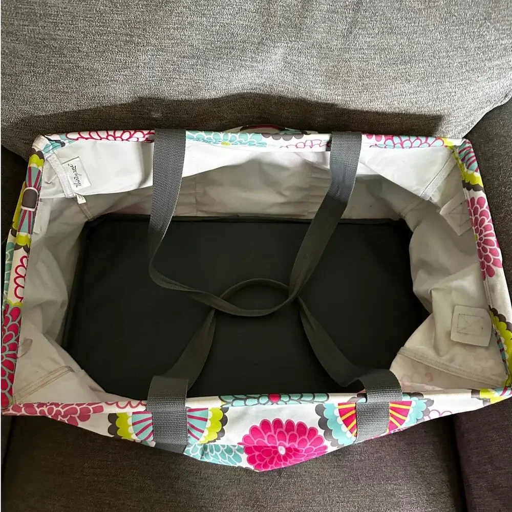Thirty One Deluxe Utility Tote Bubble Bloom 21.5